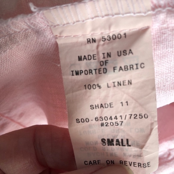 IVY Pink Linen Short Sleeve Pullover Top S… - Picture 5 of 10